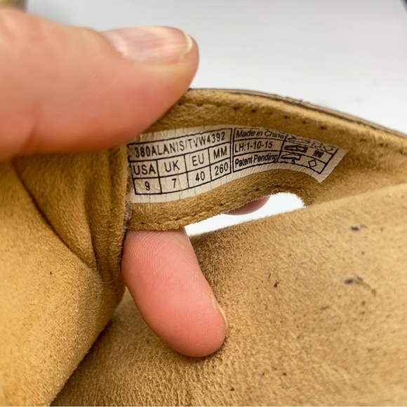 Vionic Tan & Brown Leather Animal Print Wedge Sandals 9 - Picture 8 of 9